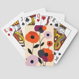 Minimal Poppy Bloom Spielkarten