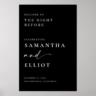 Minimal Poster Willkommensschild für die Probe der