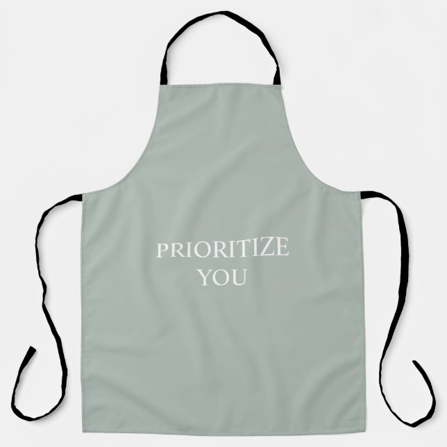 Minimal Priorisieren Sie Zitat Asche Farbe Schürze (Vorderseite)
