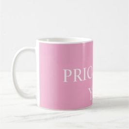 Minimal Priorisieren Sie Zitat Staubiges Rosa Pink Kaffeetasse