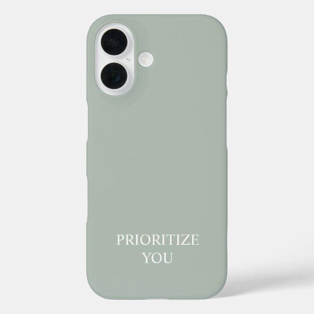 Minimal Prioritize You Quote Ash Colour Case-Mate iPhone Hülle (Rückseite)