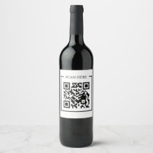 Minimal QR Code Scan Me Business Promo label