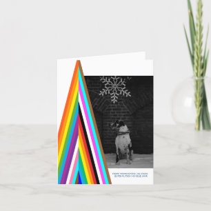 Minimal Rainbow Weihnachtskarte Feiertagskarte