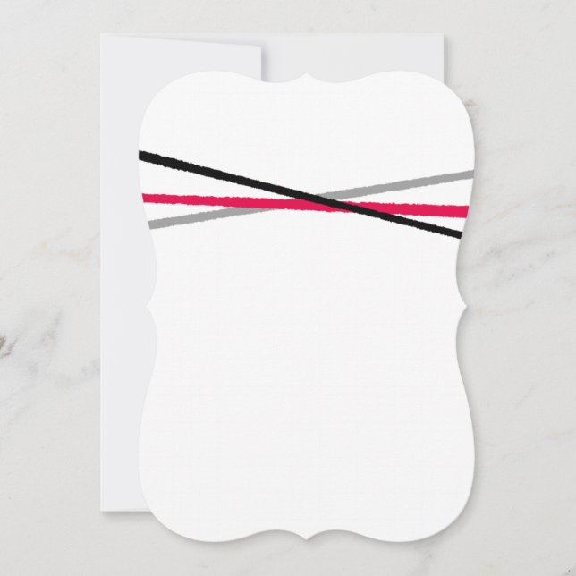 Minimal Red Black Gray Einladung (Vorderseite)