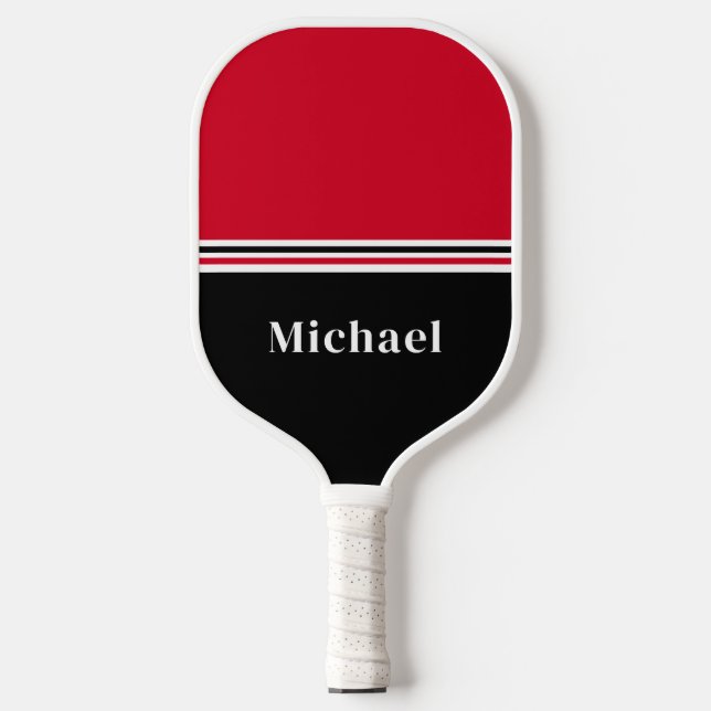 Minimal Red Black Pickleball Paddel Pickleball Schläger (Vorderseite)