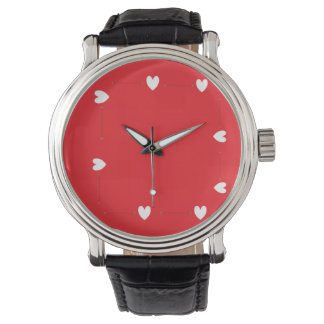 Minimal Red Heart Watch – Elegant Love Design Armbanduhr