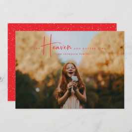 Minimal Red Religiday Foto Card Feiertagskarte