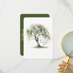 Minimal Regency Era Soft Willow Tree Dankeskarte