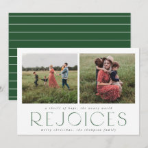 Minimal religiöse Weihnachtsfotokarte in Pine