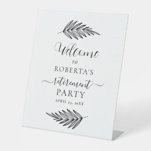 Minimal-Renten-Party Begrüßungszeichen Sockelschild