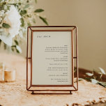 Minimal Retro Cream Schreibmaschine Custom Wedding<br><div class="desc">Retro Minimalistische Schreibmaschine Schriftart Benutzerdefiniertes Hochzeitsmenü in Creme</div>