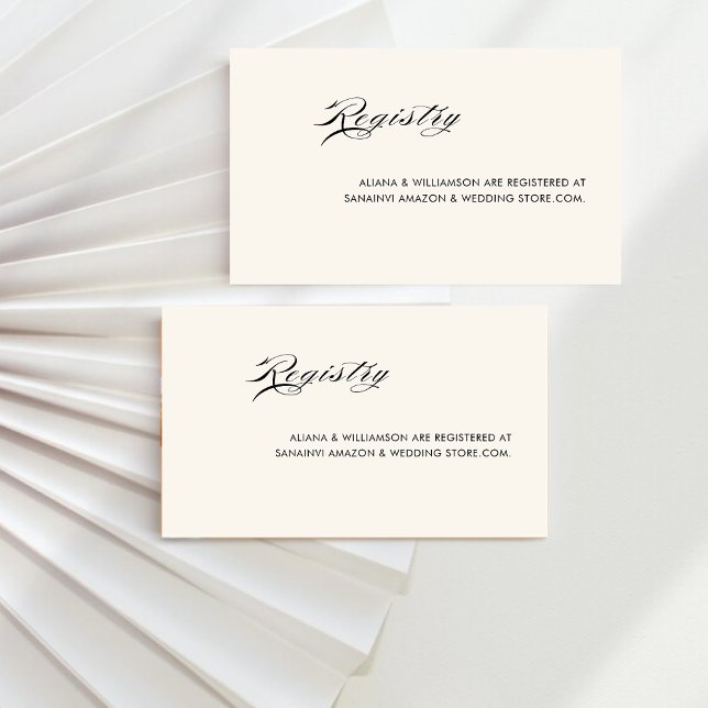 Minimal Retro schwarzes Geld Hochzeitsregister Begleitkarte (Von Creator hochgeladen)