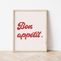 Minimal Retro Script 'Bon Appétit' Küche