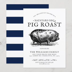 Minimal Roastgeflügel GRILLEN Party individuelle E Einladung