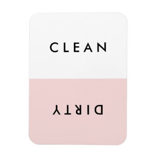Minimal rosa Geschirrspüler sauber oder dreckig Ma Magnet