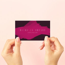 Minimal rosa Pinselspülung Schweiß kreative Art Bu Visitenkarte