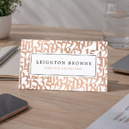 Minimal Rose Gold Consultant Visitenkarte