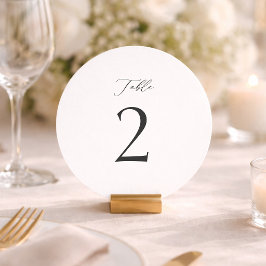 Minimal Round Table Numbers 1–19  Einladung