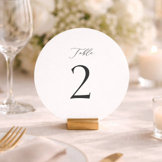 Minimal Round Table Numbers 1–19  Einladung