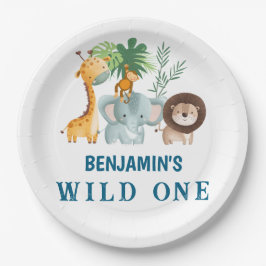 Minimal Safari Wild One birthday party  Pappteller