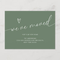 Minimal Sage Green Heart Skript Wir haben bewegt B