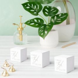 Minimal Sage Green Sweet Danke Hochzeit Geschenkschachtel