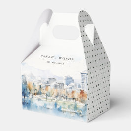 Minimal San Jose, California Watercolor Wedding Geschenkschachtel