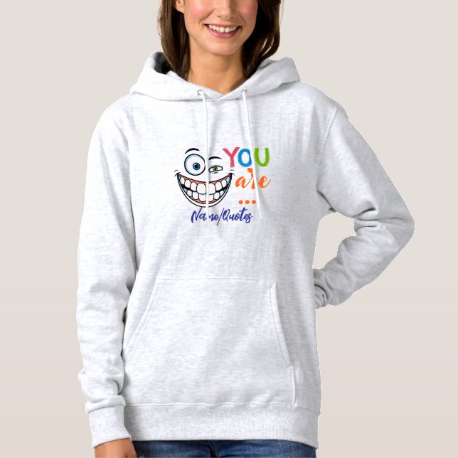 Minimal Sarcastic Quote Hoodie (Vorderseite)