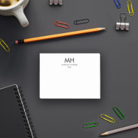 Minimal saubere Initialen Weiß Grau