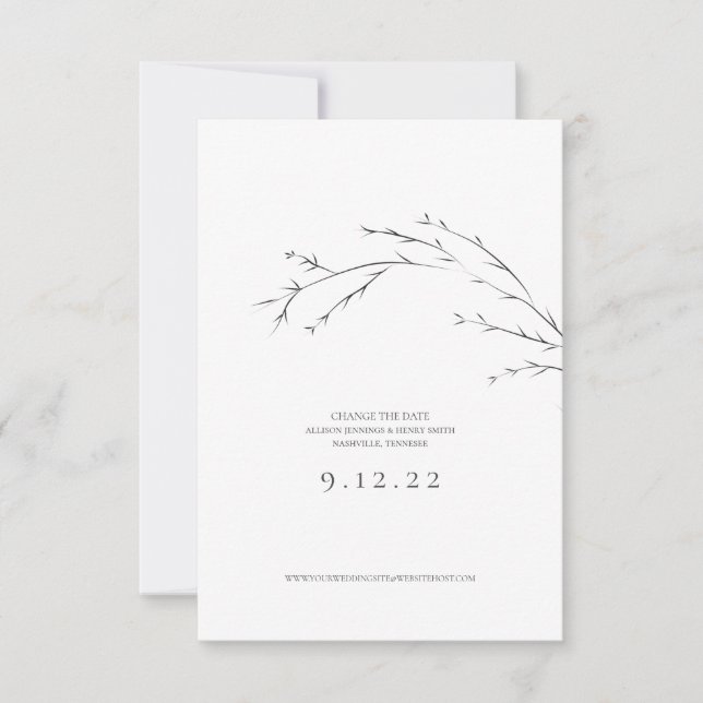 Minimal Save the Date Ändern Sie die Date Wedding  (Vorderseite)