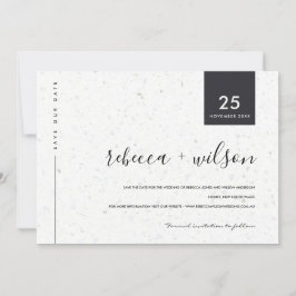MINIMAL SCANDI RUSTISCHE TERRAZZO-TEXTURE-TYPOGRAP SAVE THE DATE