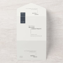 MINIMAL SCANDI SCHWARZ-WEISS MONOGRAMM WEDD