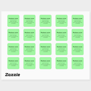 Minimal Schlichte Texte Business Brand on Light Gr Quadratischer Aufkleber