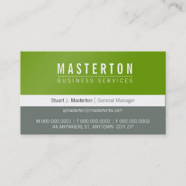 MINIMAL schlichtes Grüngrün Visitenkarte