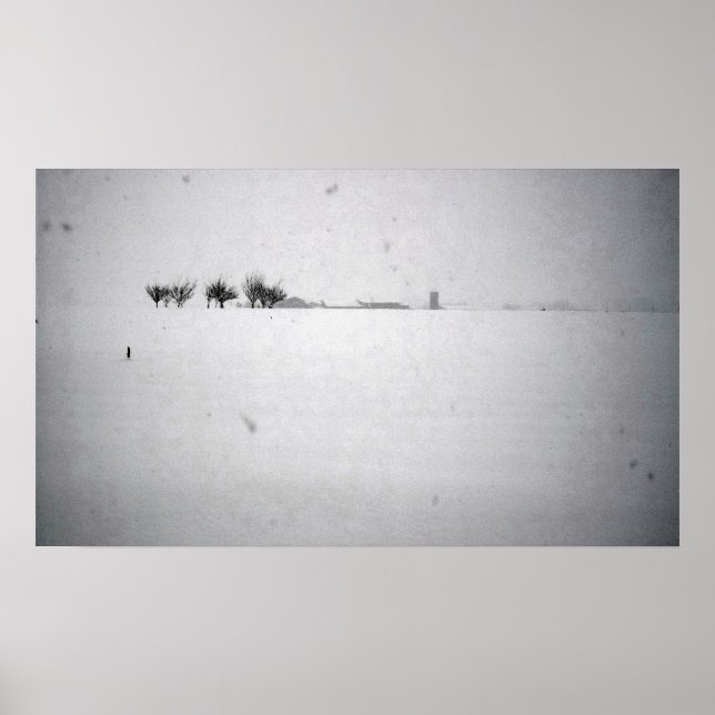 Minimal-Schneeplakat Poster (Vorne)