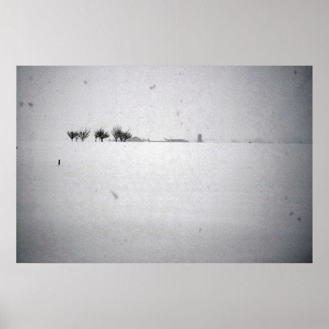 Minimal-Schneeplakat Poster (Vorne)