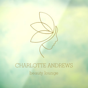 Minimal, Schönheit, Logo, Firmenname Branding Fensteraufkleber