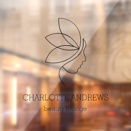 Minimal, Schönheit, Logo, Firmenname Branding Fensteraufkleber