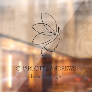 Minimal, Schönheit, Logo, Firmenname Branding Fensteraufkleber