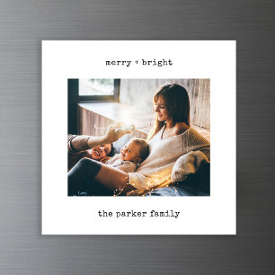 Minimal-Schreibmaschine   Weihnachts-Foto Magnetka Magnetkarte