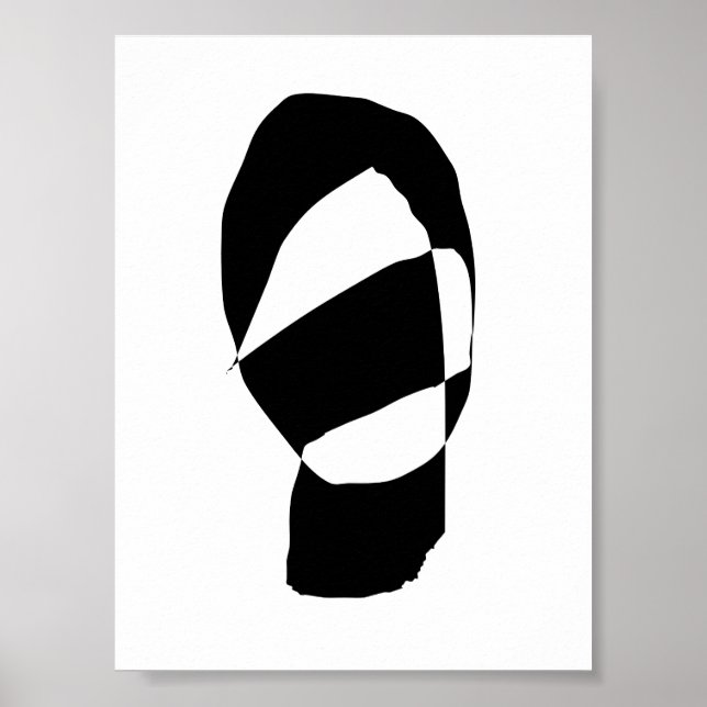 Minimal Schwarz und Weiß Poster (Vorne)