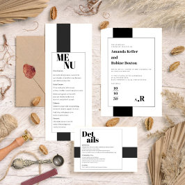 Minimal Schwarz und Weiß Save The Date