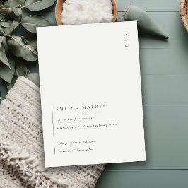 Minimal Schwarz und Weiß Save the Date laden ein Dankeskarte