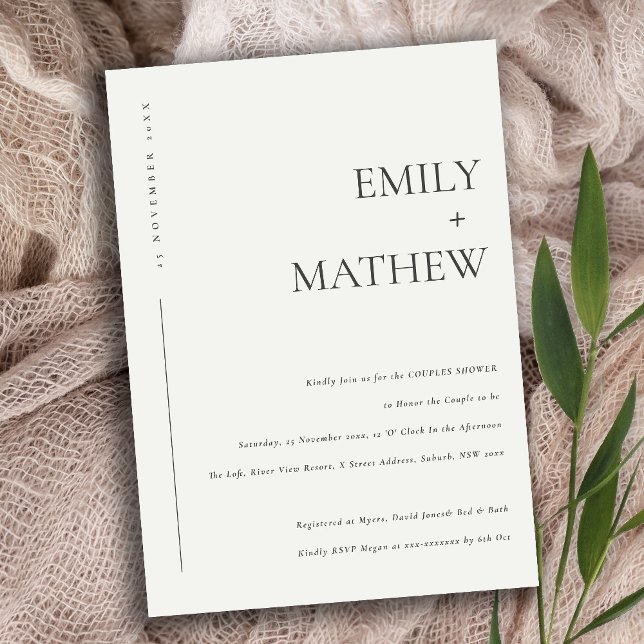 MINIMAL SCHWARZ- UND WEISSTYPOGRAFISCHE MUSTER EINLADUNG (Von Creator hochgeladen)