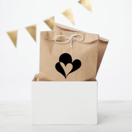 Minimal Schwarz & Weiß Herz Moderne Brauerei Geschenktütchen