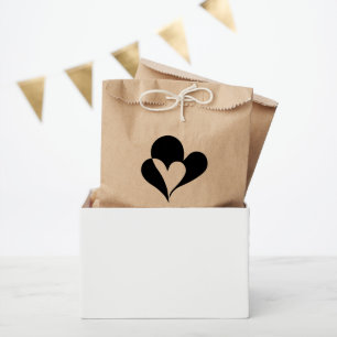 Minimal Schwarz & Weiß Herz Moderne Brauerei Geschenktütchen