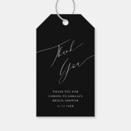 Minimal Schwarz & Weiß Vielen Dank Brautparty Geschenkanhänger