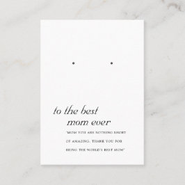 MINIMAL SCHWARZ-WEISSE MAMA GIFT-EARRING-DISPLAY-K PLATZKARTE