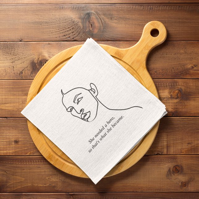 Minimal Schwarz wurde sie zu einem Helden-Inspirat Geschirrtuch (Von Creator hochgeladen)