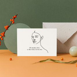 Minimal Schwarz wurde sie zu einem Helden-Inspirat Magnetkarte